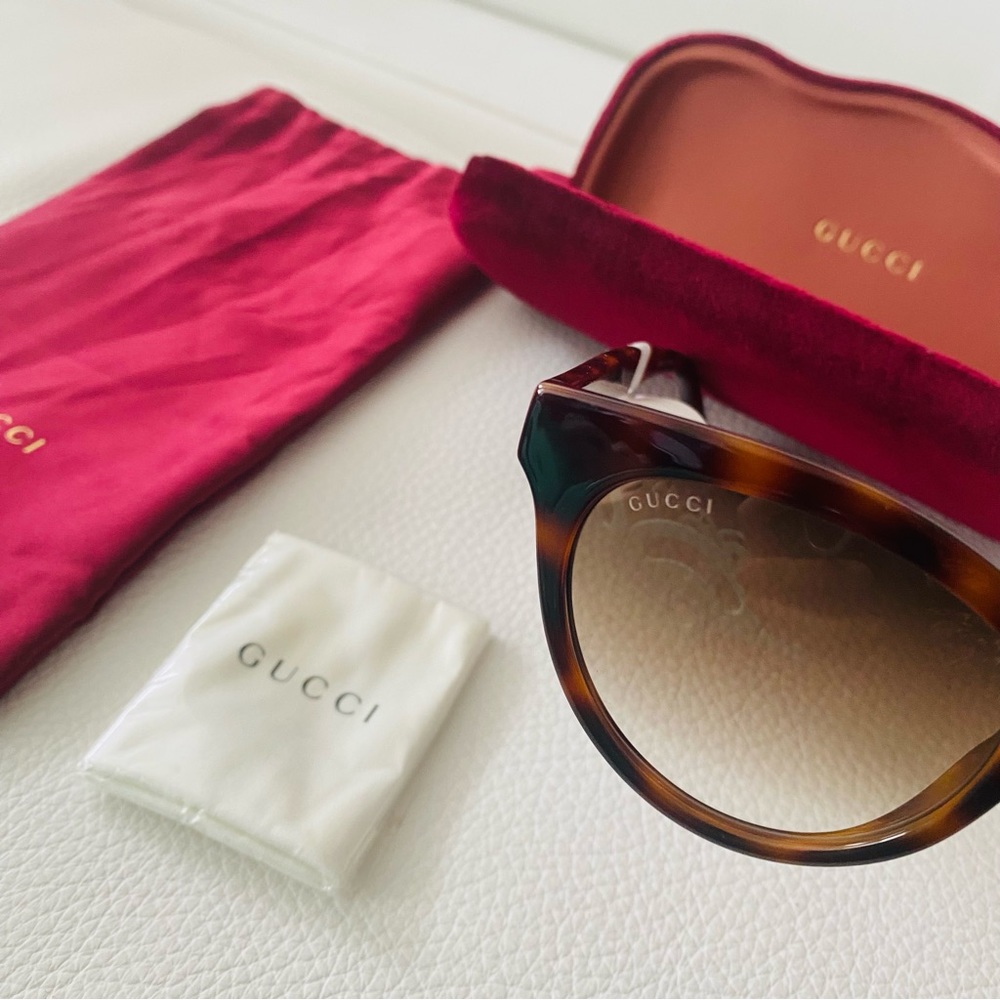 New Gucci Round GG Sunglasses 56mm unisex - Picture 9 of 11